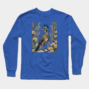 Greater Roadrunner Surrounded By Yucca flower New Mexico State 3 Long Sleeve T-Shirt